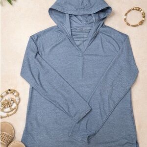 Eddie Bauer Blue Short Sleeve Hoodie